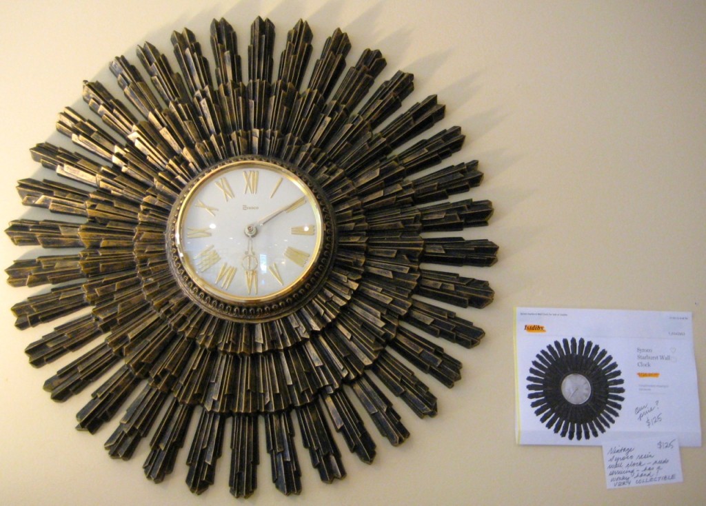 Amazing Syrocco wall clock. (not working for the moment, hence the price) $125
