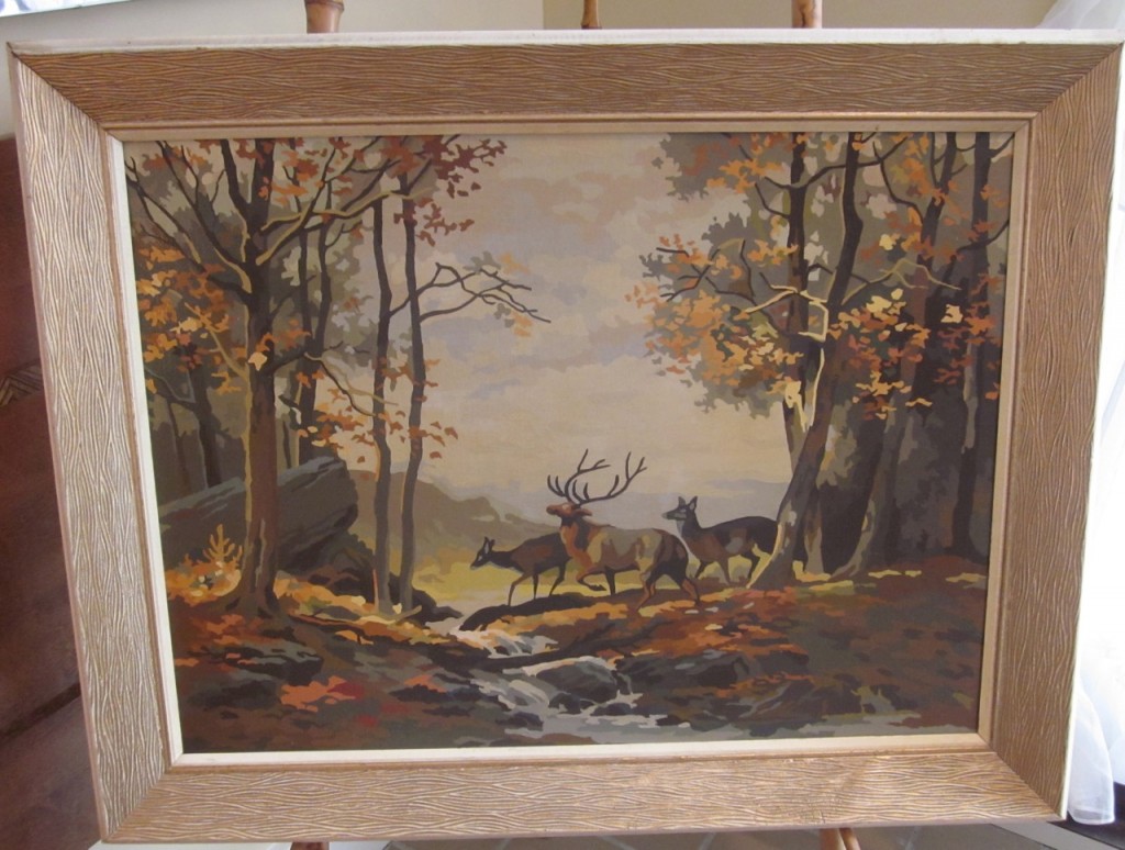 "Autumn Glen" 40 oil colours, original frame ($40)