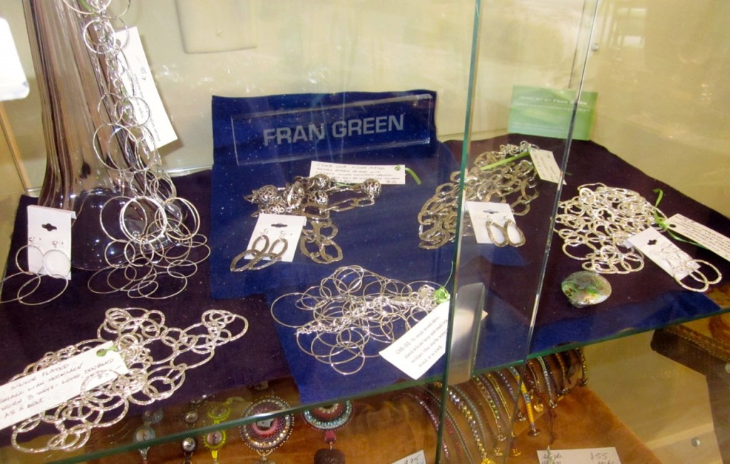 Fran Green jewelry. Necklaces from $60. Earrings from $20.