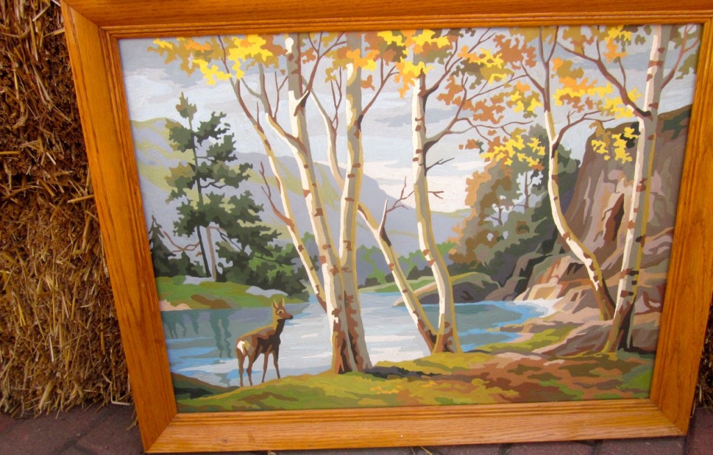 "The birches" PBN from 1960. 40 oil colours $35