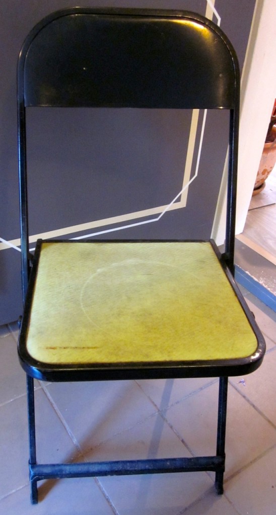 One of our Rousseau metal chairs.