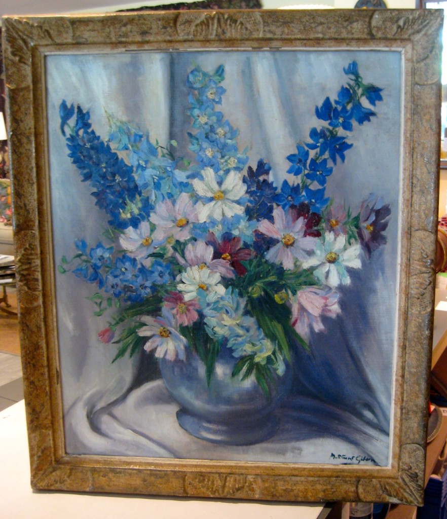Mary Stewart Gibson Still Life painted in Paris.  Likely 1930s. $350
